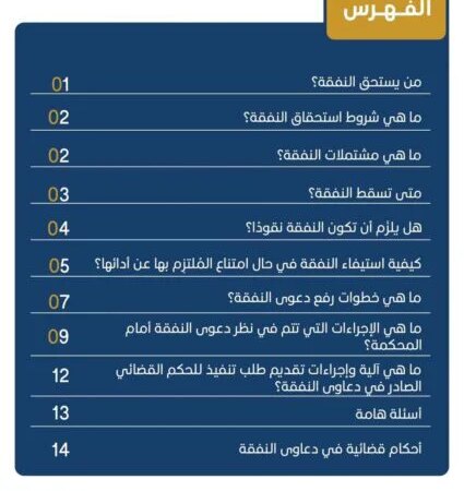 دليلك في نفقة الزوجة والأولاد