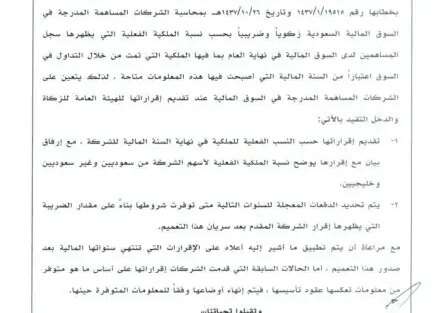 قرار الهيئة العامة للزكاة والدخل رقم (1438/16/6768) وتاريخ 05-03-1438هـ