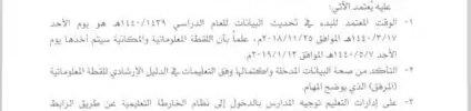 تعميم رقم (33515) وتاريخ 29-02-1440هـ