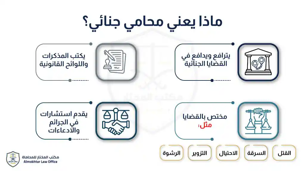 ماذا يعني محامي جنائي؟