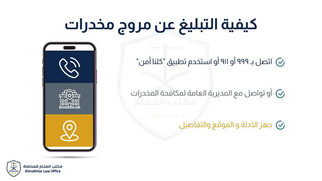 كيفية التبليغ عن مروج مخدرات