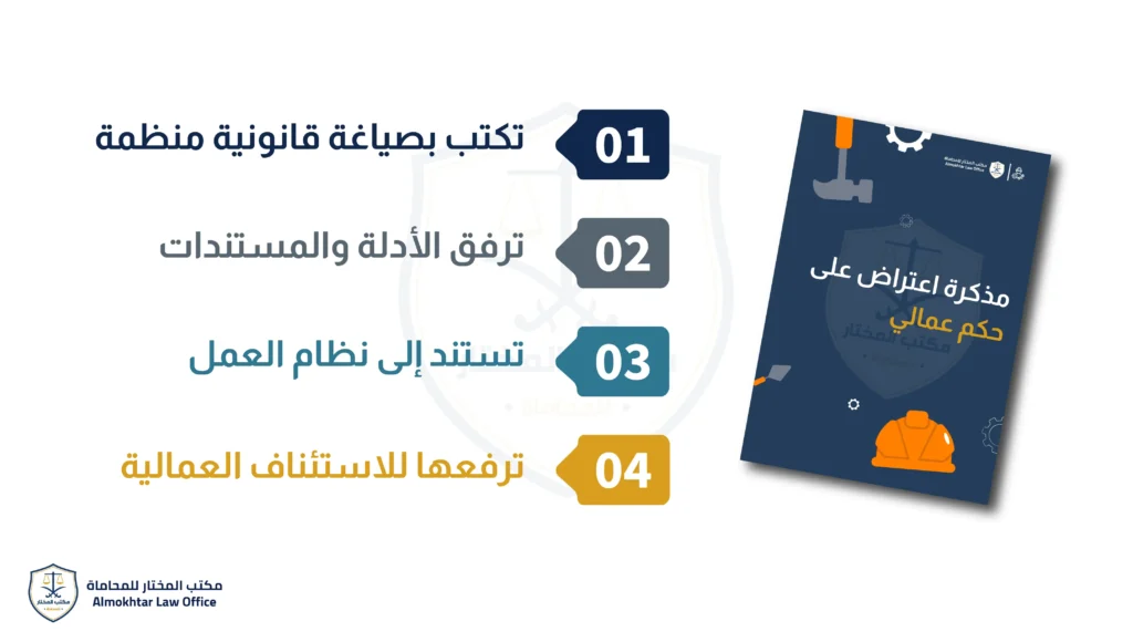 مذكرة اعتراض على حكم عمالي